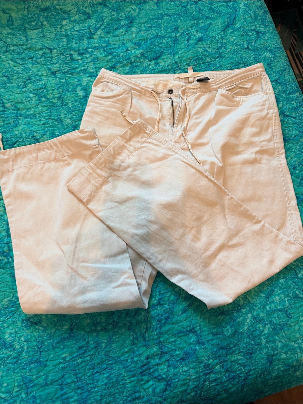 Abercrombie & Fitch Women's Cream Casual Trousers